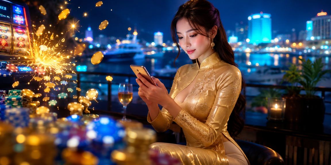 Giao diện game slot mới tại 142 với hiệu ứng neon